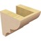 Ekena Millwork 4"W x 4"D x 4"H Wide Ridgewood Rough Cedar Woodgrain TimberThane Corbel, Primed Tan CORUR04X04X04RIDRCPR - alternate 3